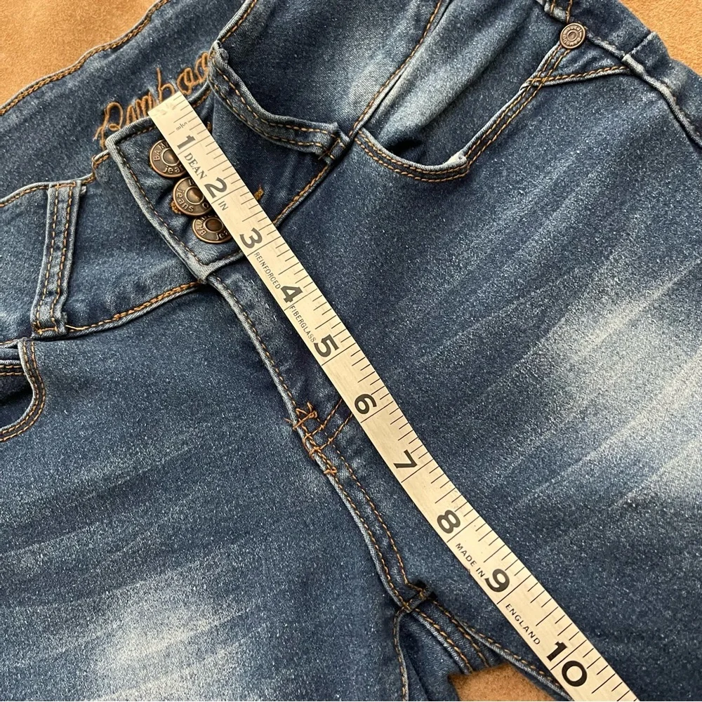 BAMBOO High Rise Stretch Skinny Jeans Size 3/4 - Picture 11 of 16
